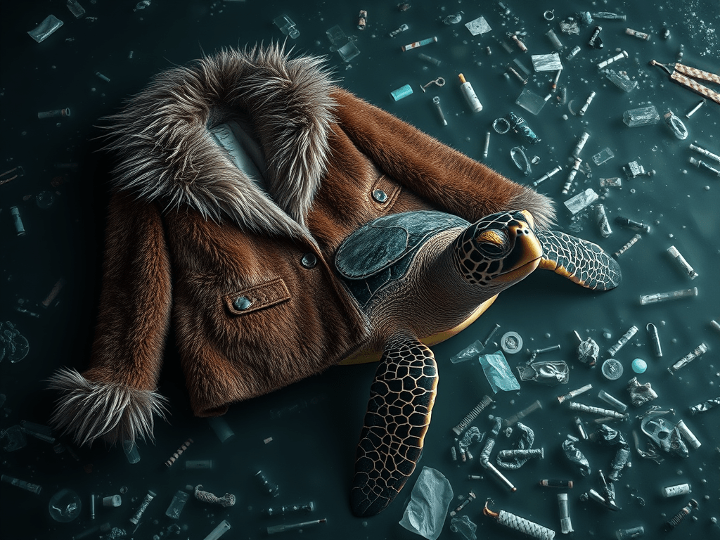 Feather-Free Fakery: How Your Vegan Jacket Might Be Strangling a Sea&nbsp;Turtle