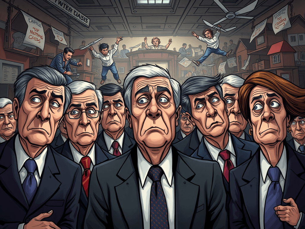 Crisis? What Crisis? The Rear-View Government Strikes Again